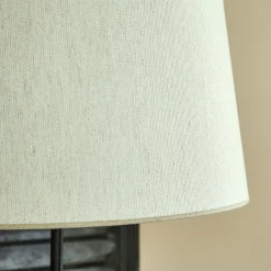 Abat-jour conique en tissu D45cm - blanc