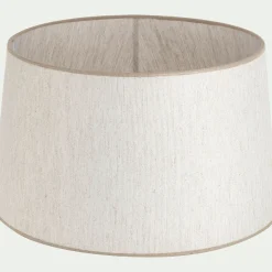 Abat-jour conique en tissu D45cm - blanc