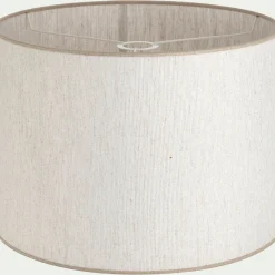 Abat-jour conique en tissu D40cm - blanc
