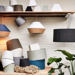 Abat-jour cylindrique en coton D60cm - blanc capelan