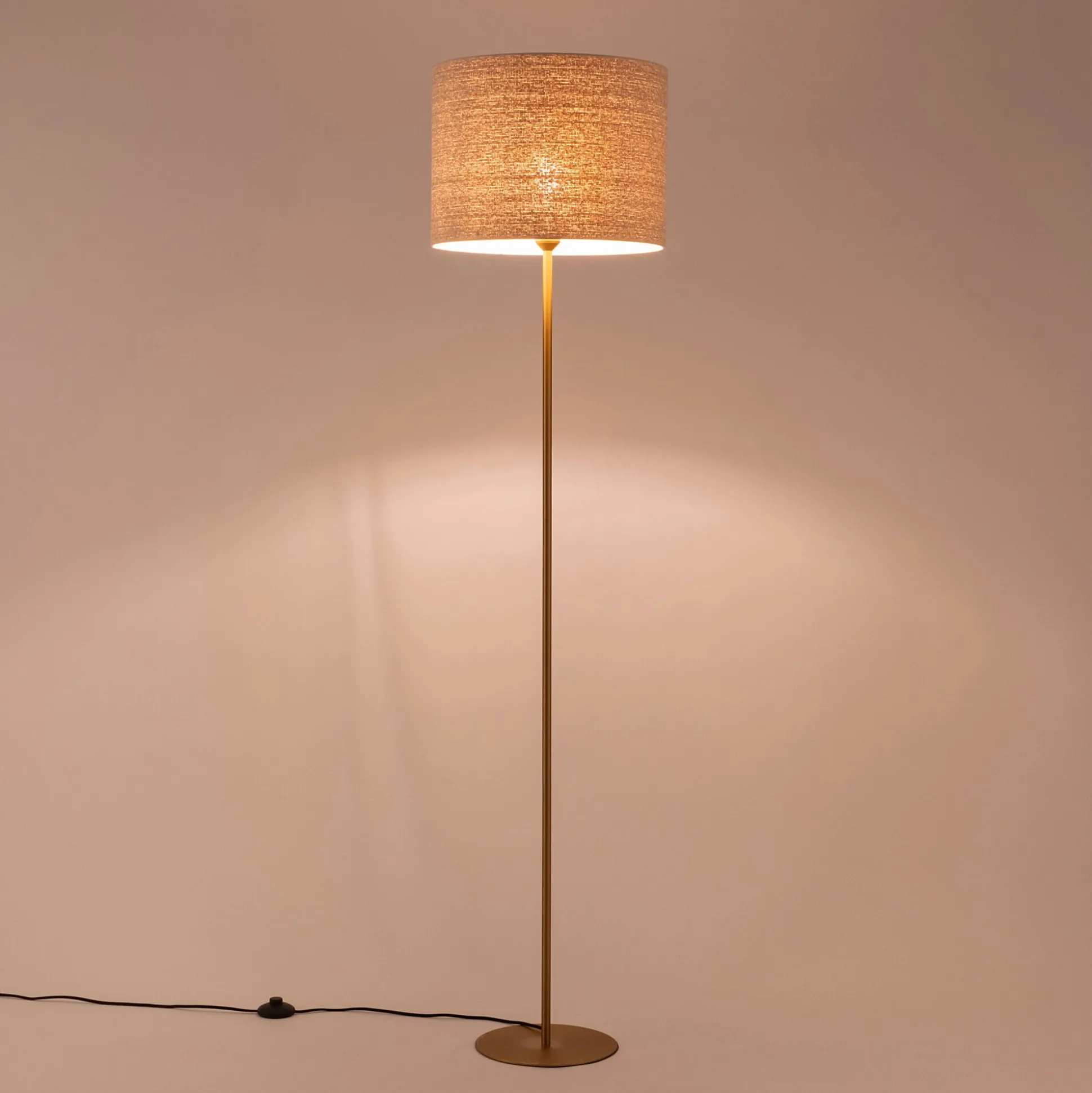 Abat-jour cylindrique en coton D40xH30cm - naturel