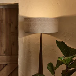 Abat-jour cylindrique en coton D50cm - blanc écru