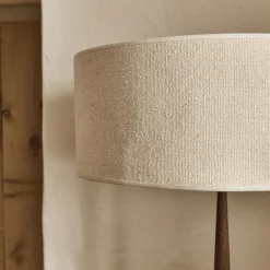 Abat-jour cylindrique en coton D50cm - blanc écru