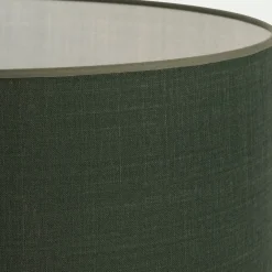 Abat-jour cylindrique en coton D60cm - vert cèdre