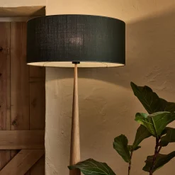 Abat-jour cylindrique en coton D60cm - vert cèdre