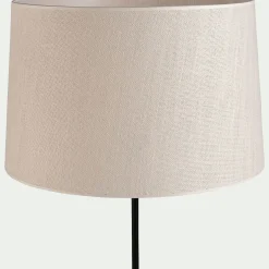 Abat-jour cylindrique en jute D55cm - blanc