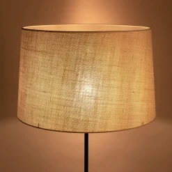 Abat-jour cylindrique en jute D55cm - blanc