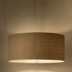 Abat-jour cylindrique en lin D55cm - naturel