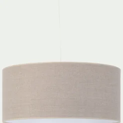 Abat-jour cylindrique en lin D55cm - naturel