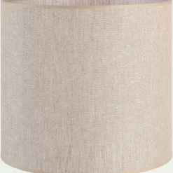 Abat-jour cylindrique en lin D32cm - gris clair