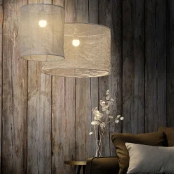 Abat-jour cylindrique en lin D60cm - beige