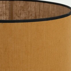 Abat-jour cylindrique en lin D32cm - jaune miel