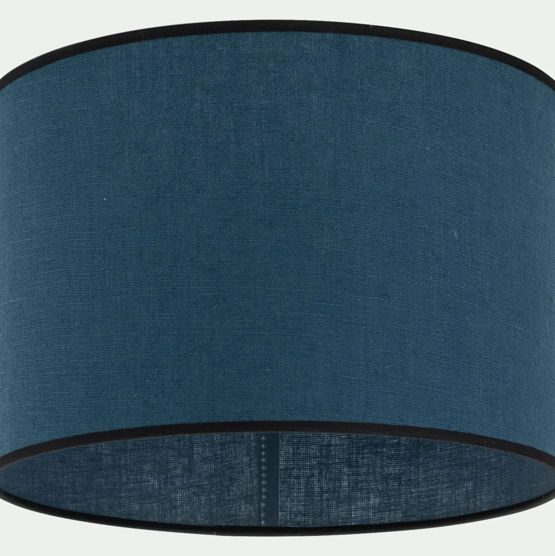 Abat-jour cylindrique en lin D32cm - bleu santorin