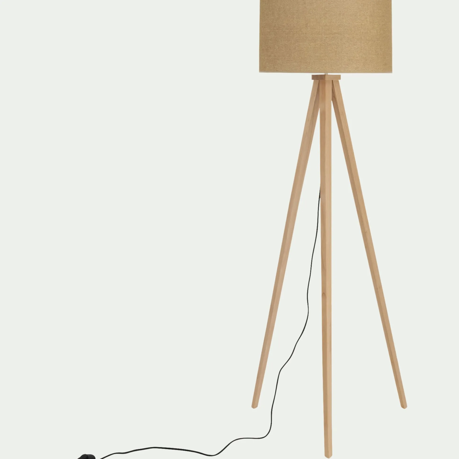 Abat-jour cylindrique en papier tressé D50cm - naturel