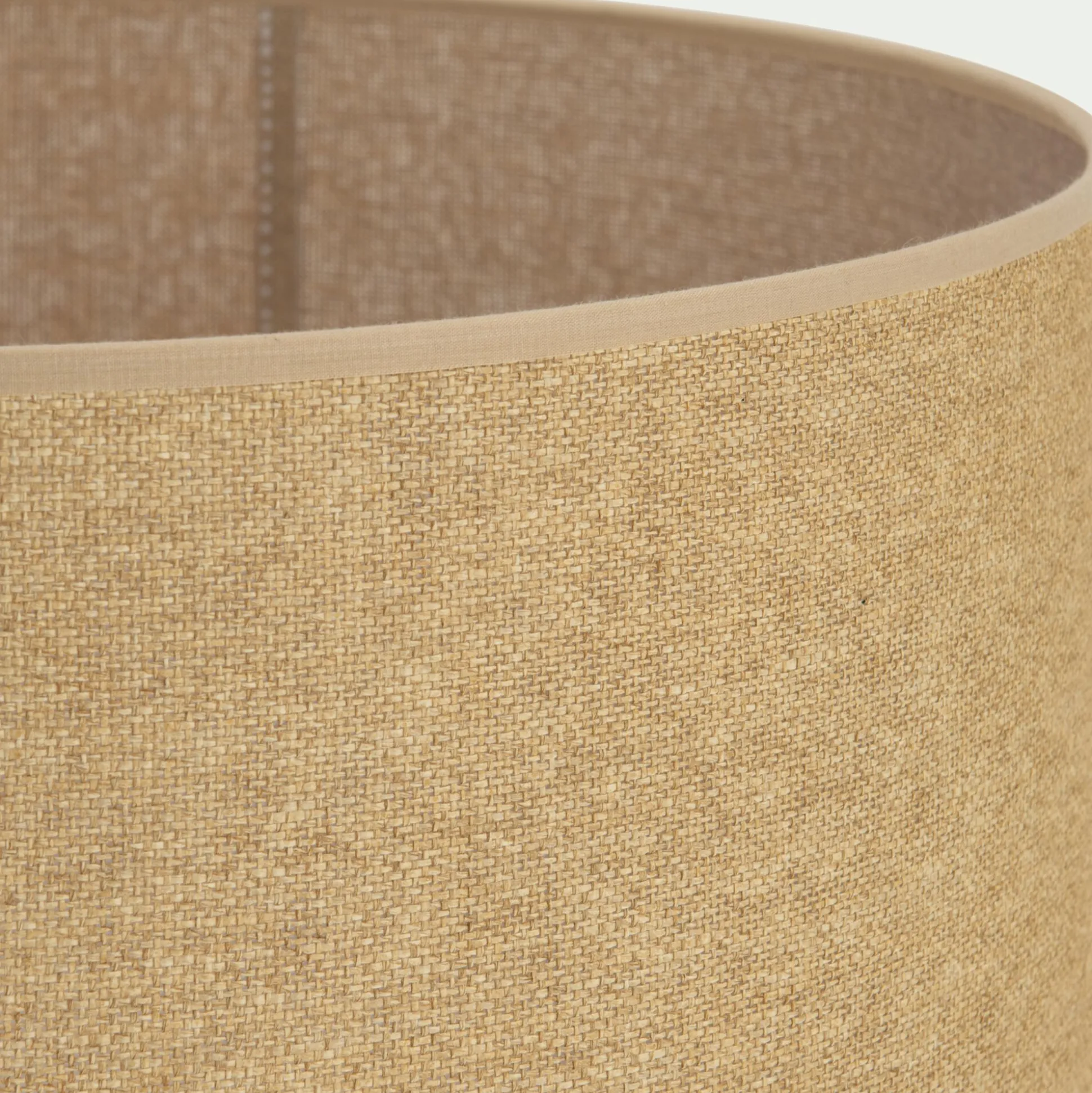 Abat-jour cylindrique en papier tressé D50cm - naturel