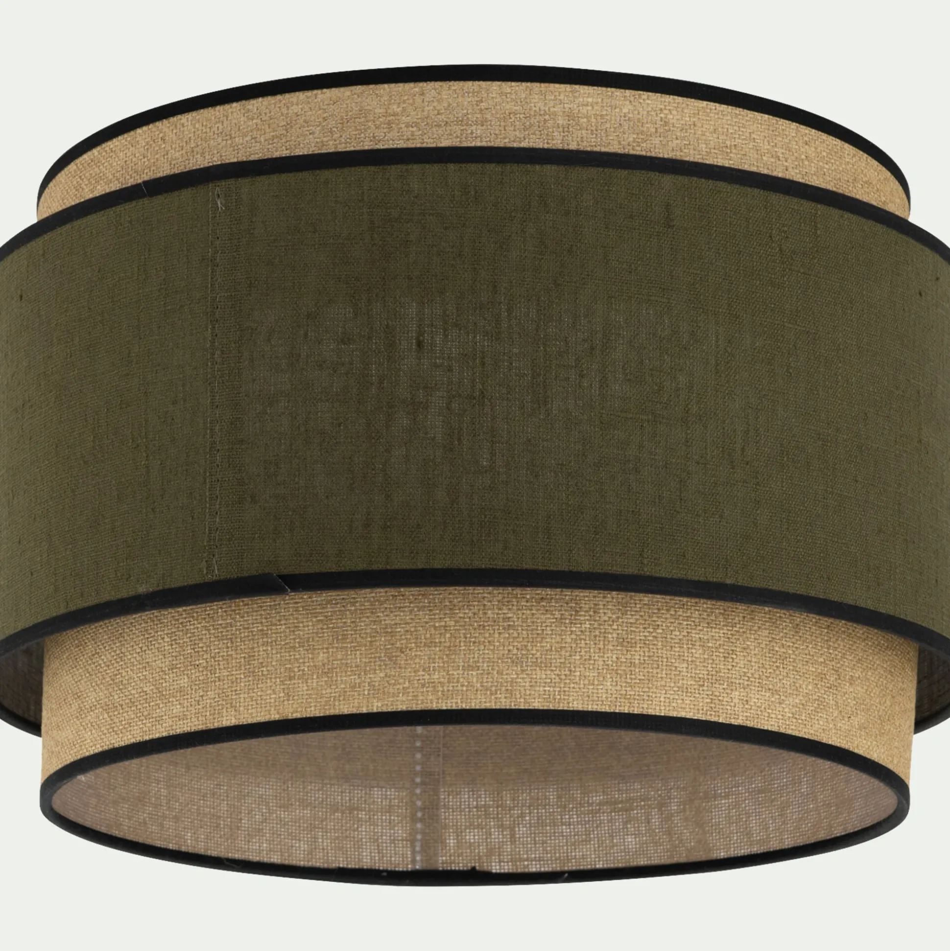 Abat-jour cylindrique en tissu D38cm - vert