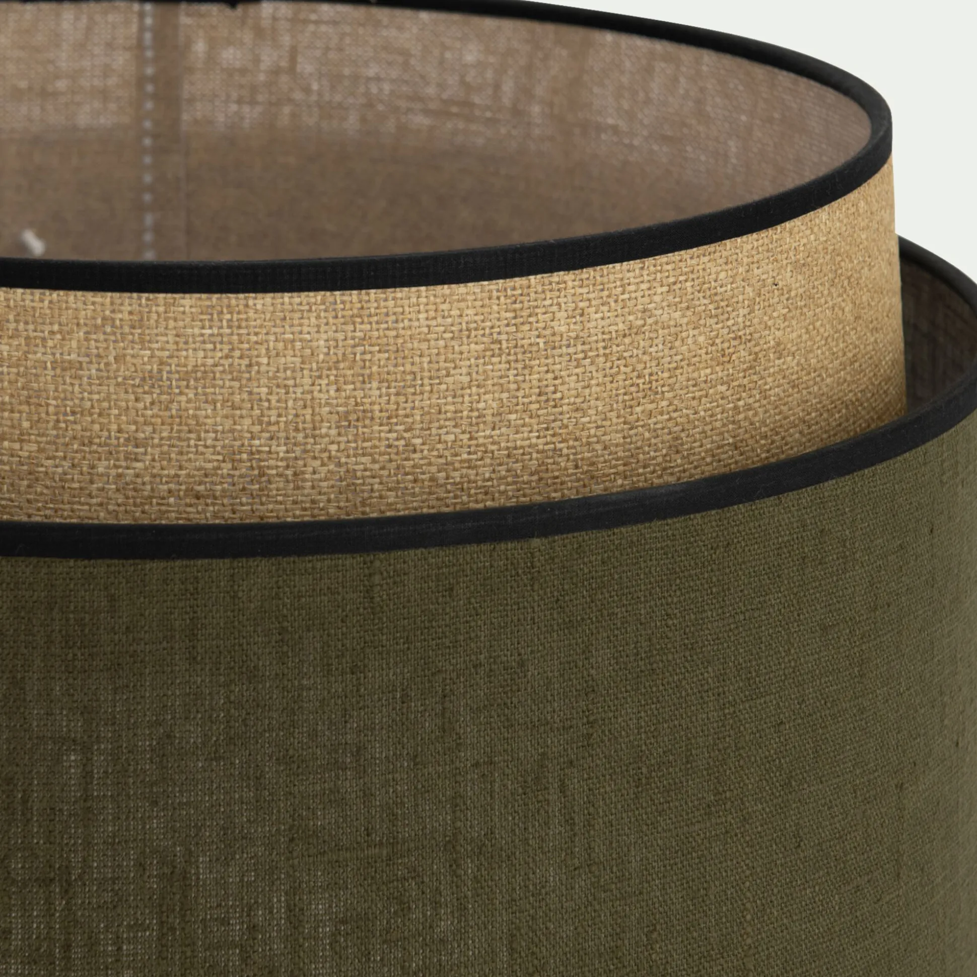 Abat-jour cylindrique en tissu D38cm - vert