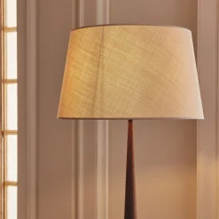 Abat-jour tambour en coton - D45cm beige roucas