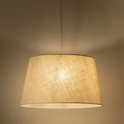 Abat-jour tambour en jute D45cm - blanc écru