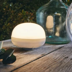 Ampoule d'extérieur rechargeable H12xD11cm - blanc