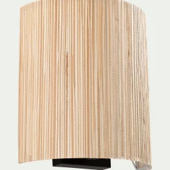 Applique électrifiée en acier et algues H26cm - naturel