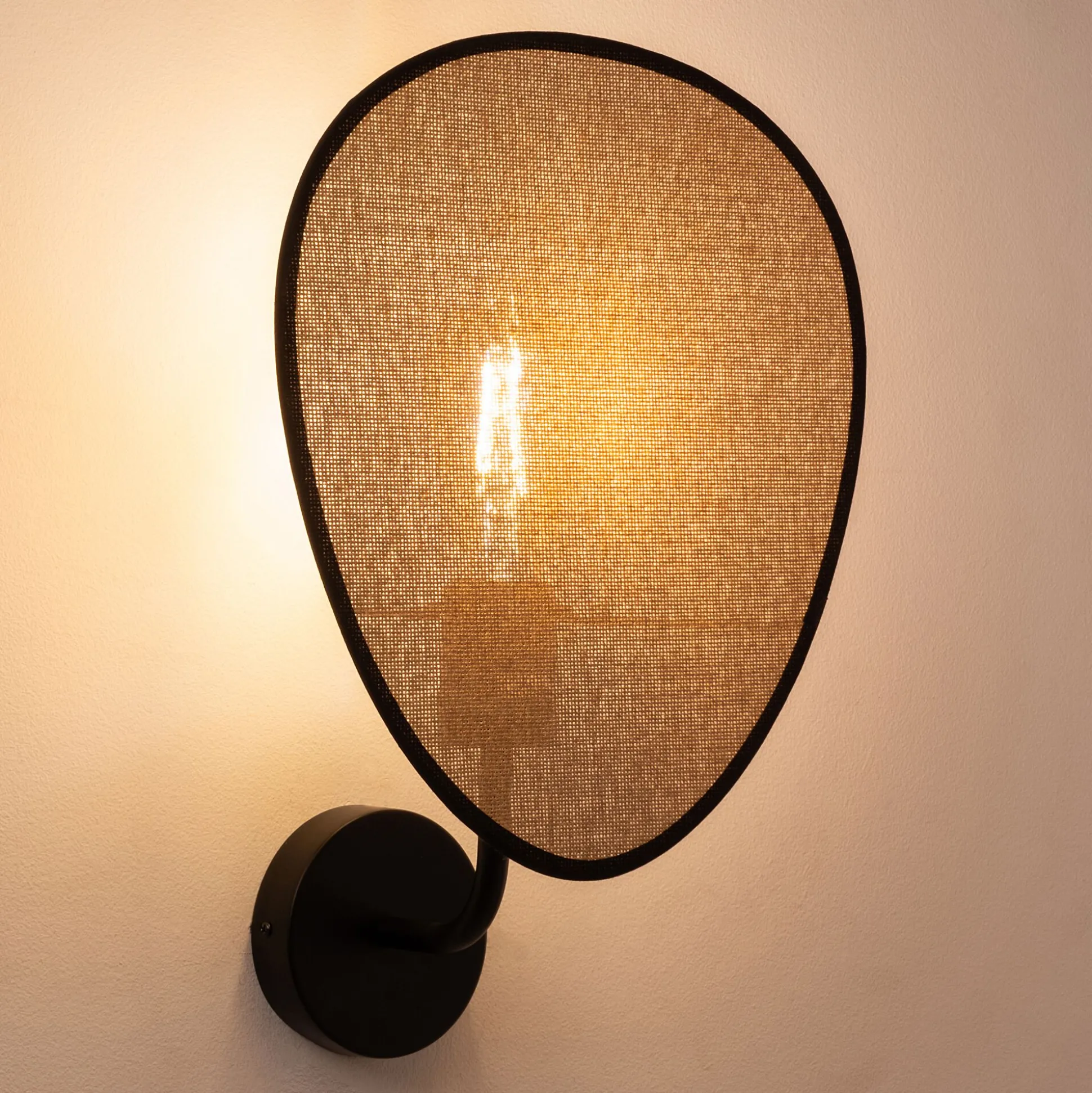 Applique électrifiée en papier tressé H39cm - naturel