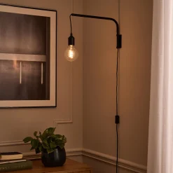 Applique murale en acier - L42cm noir