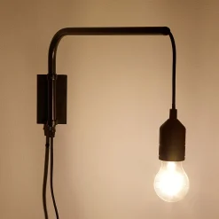 Applique murale en acier - L42cm noir