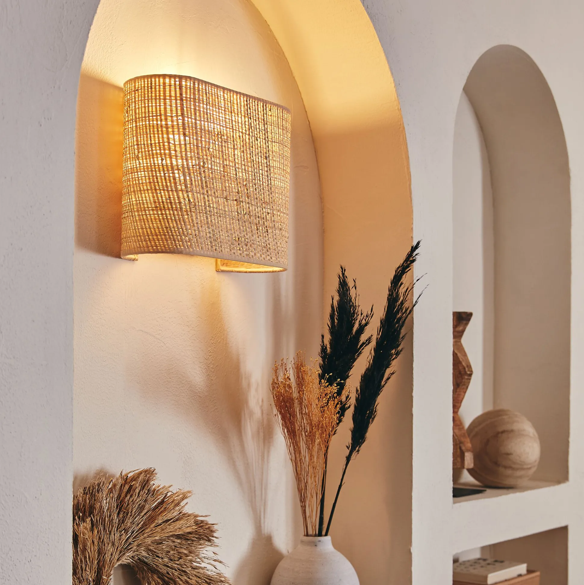 Applique non électrifiée en rabane l25cm - naturel