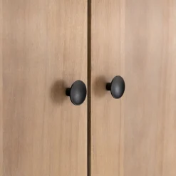 Armoire 4 portes et 2 tiroirs en acacia massif l190xh220cm - bois clair