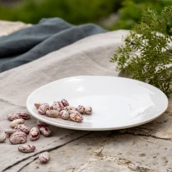 Assiette à dessert en faïence D20cm - blanc