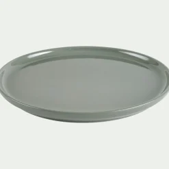 Assiette à dessert en faïence D22,3cm - vert cèdre