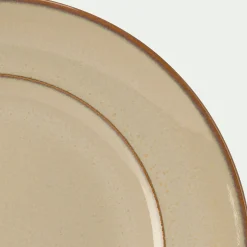 Assiette à dessert en grès D22cm - beige alpilles