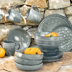 Assiette à dessert en grès D20cm - bleu calaluna