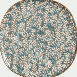 Assiette à dessert en grès D20cm - bleu autan