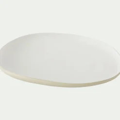 Assiette à dessert en grès D21cm - blanc ventoux