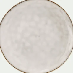 Assiette à dessert en grès D20,5cm - beige roucas