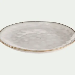 Assiette à dessert en grès D20,5cm - beige roucas