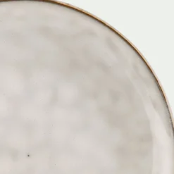 Assiette à dessert en grès D20,5cm - beige roucas