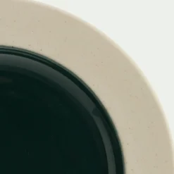 Assiette à dessert en grès D20cm - vert oyat
