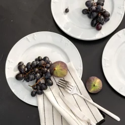 Assiette à dessert en porcelaine D22cm - blanc