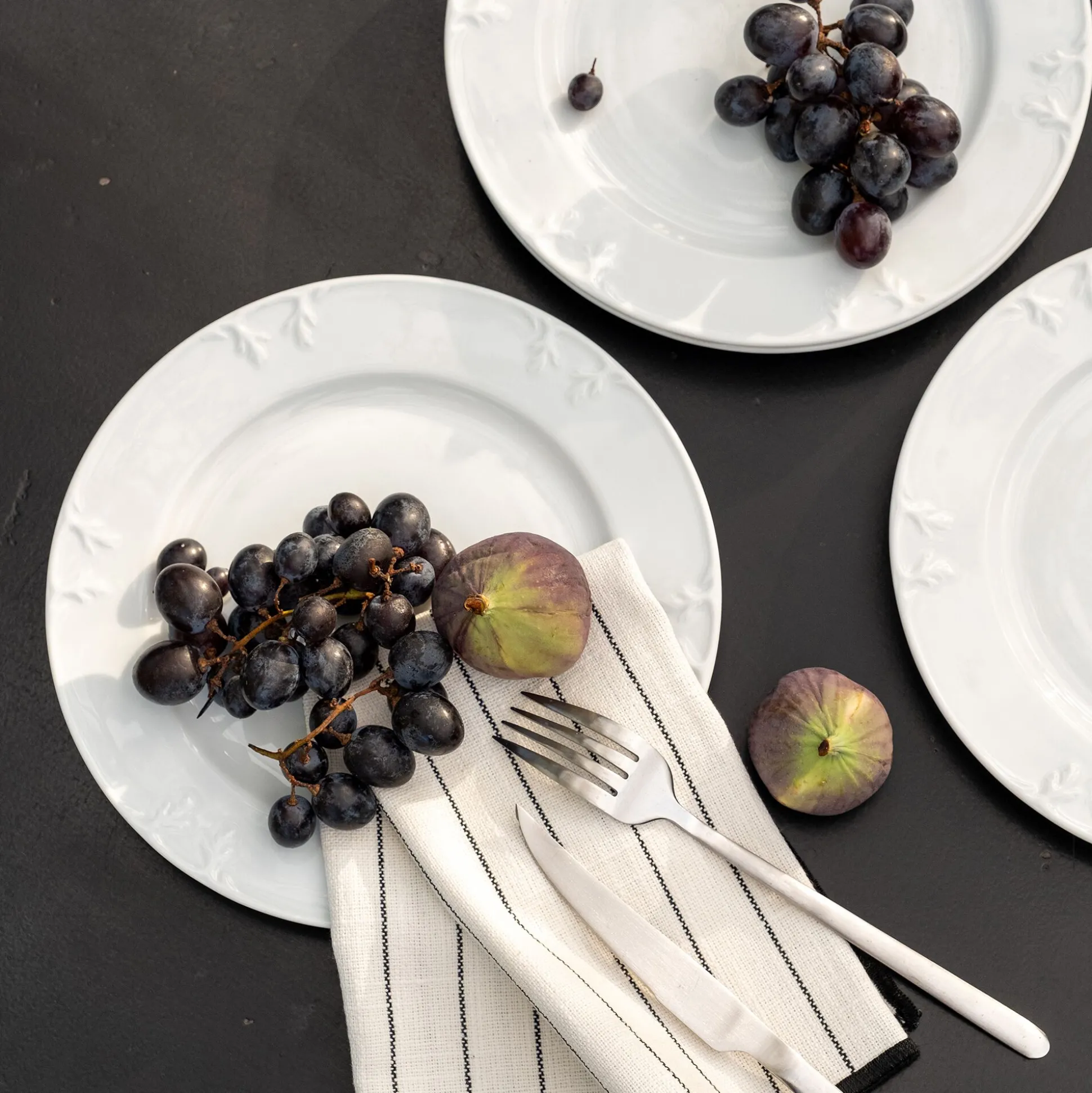 Assiette à dessert en porcelaine D22cm - blanc