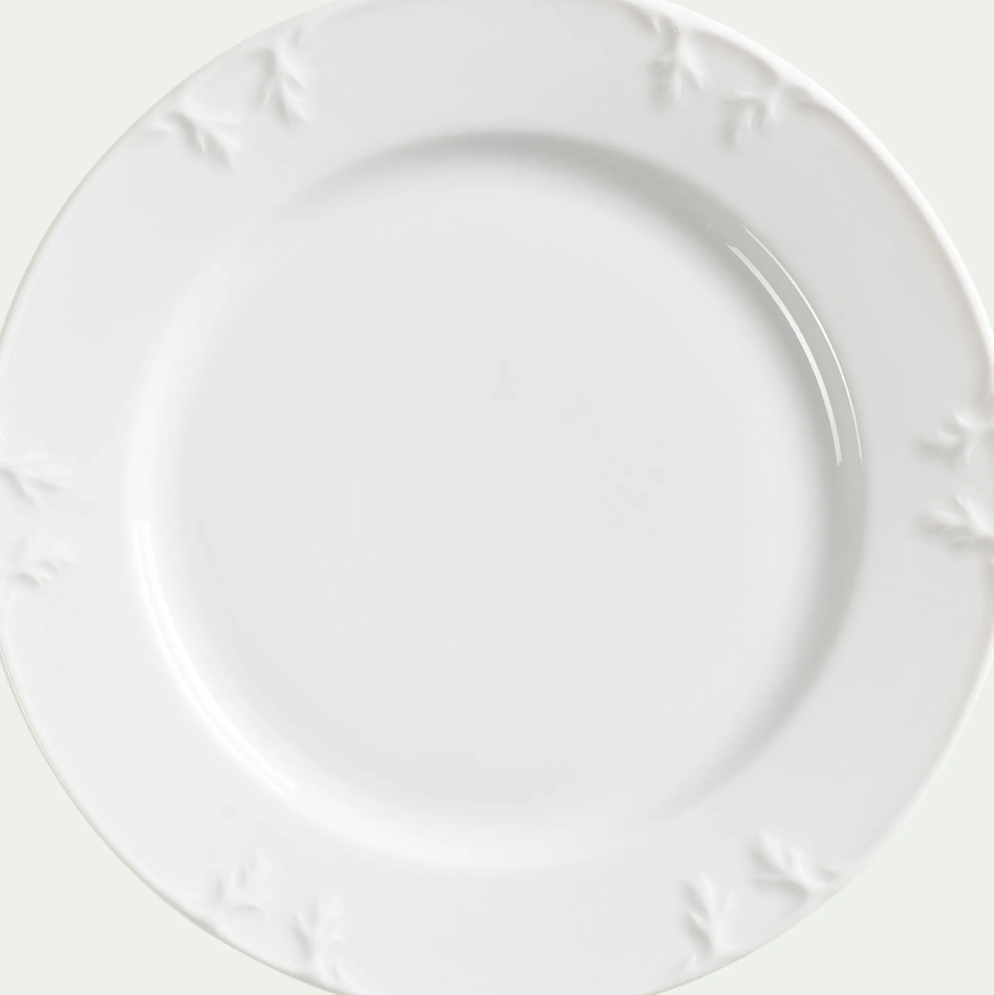Assiette à dessert en porcelaine D22cm - blanc