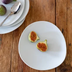 Assiette à dessert en porcelaine D24cm - blanc
