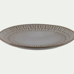 Assiette à dessert martelée en grès D21,7cm - blanc ventoux