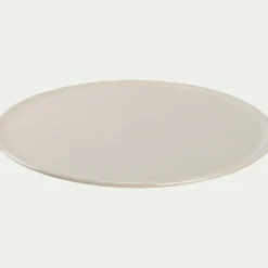 Assiette à pizza en grès D32cm - blanc