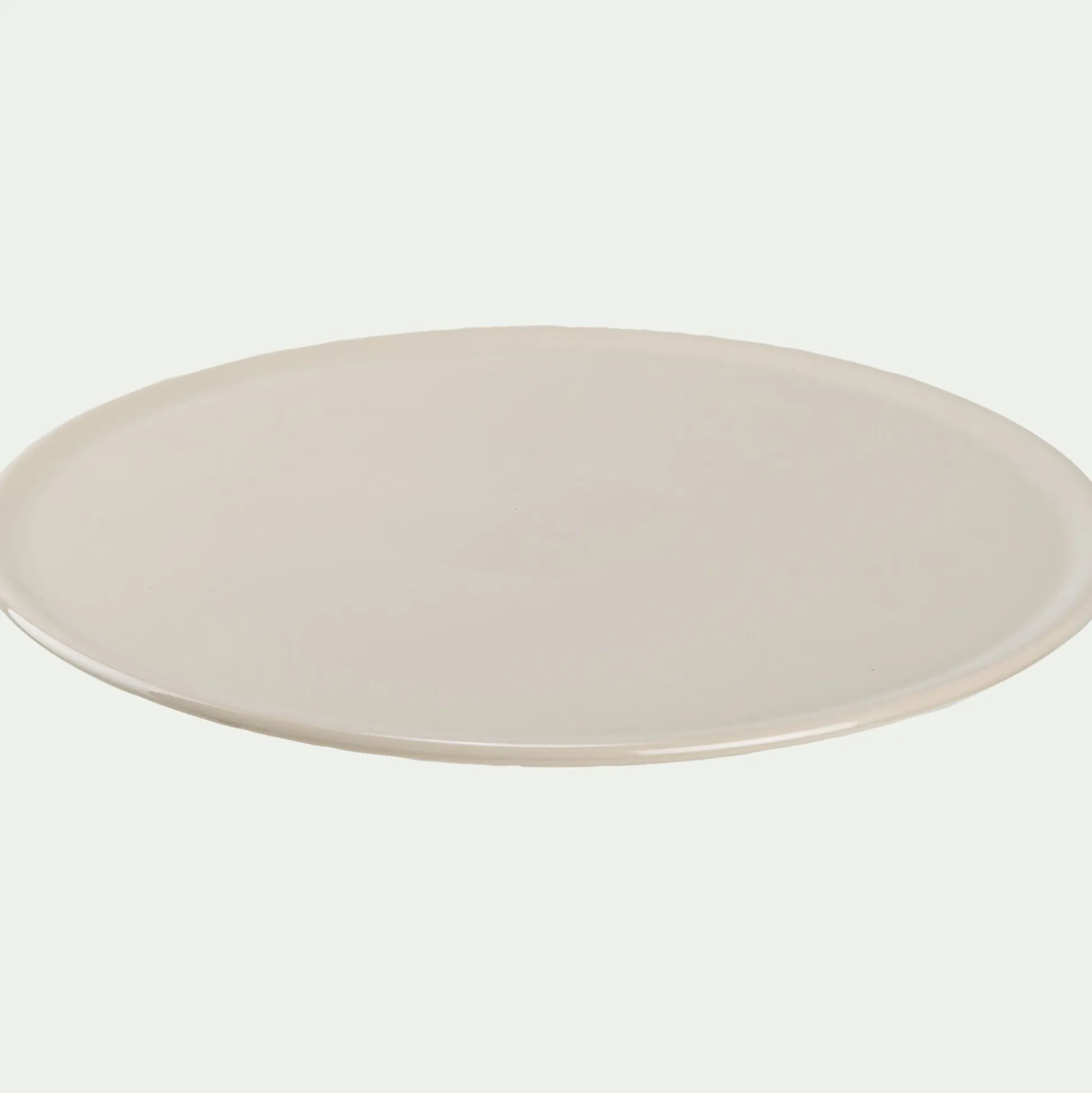 Assiette à pizza en grès D32cm - blanc