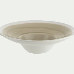 Assiette à risotto en grès D27cm - beige alpilles