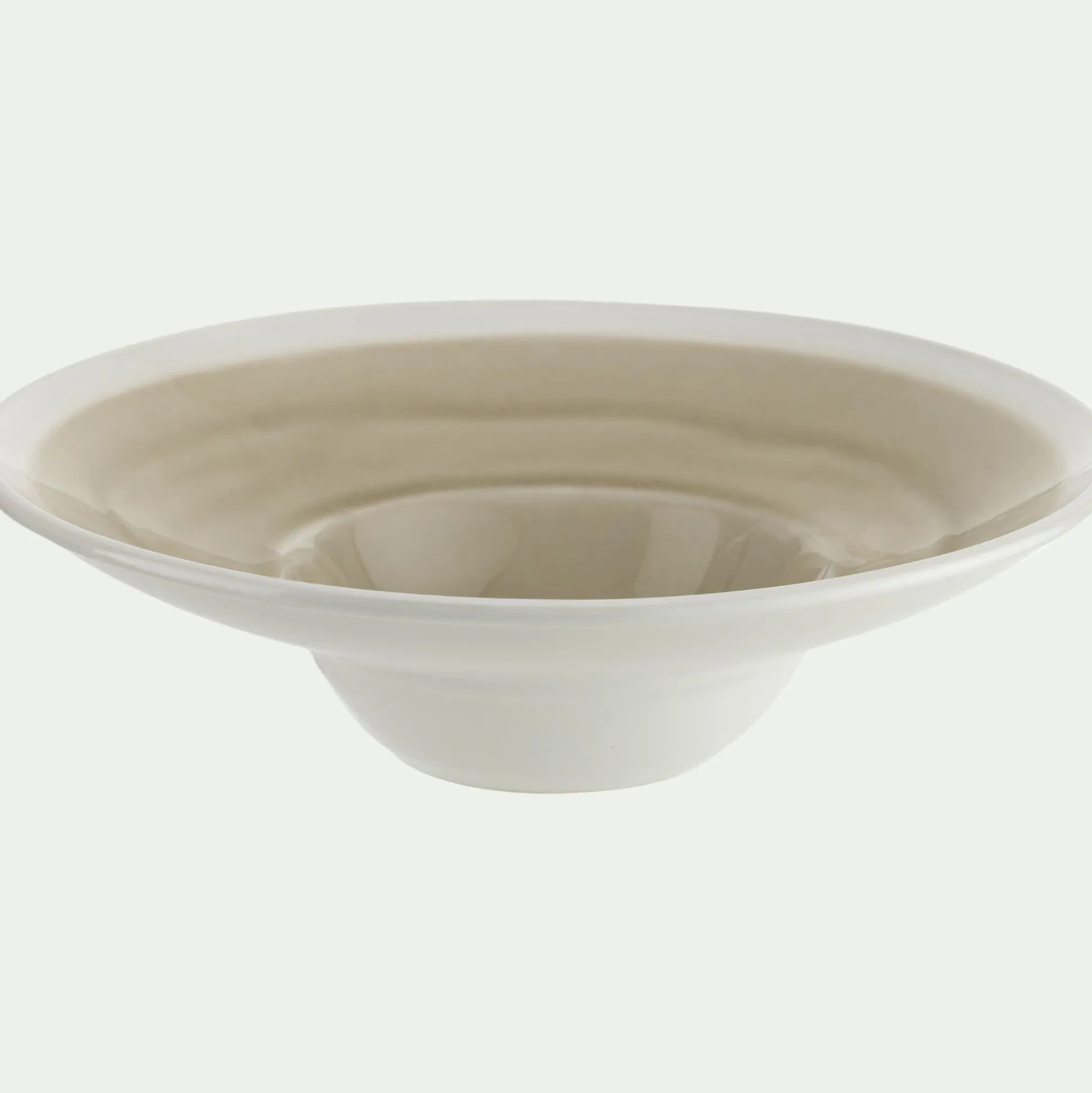 Assiette à risotto en grès D27cm - beige alpilles