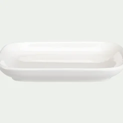 Assiette apéro en porcelaine 10,4x14,2cm - blanc